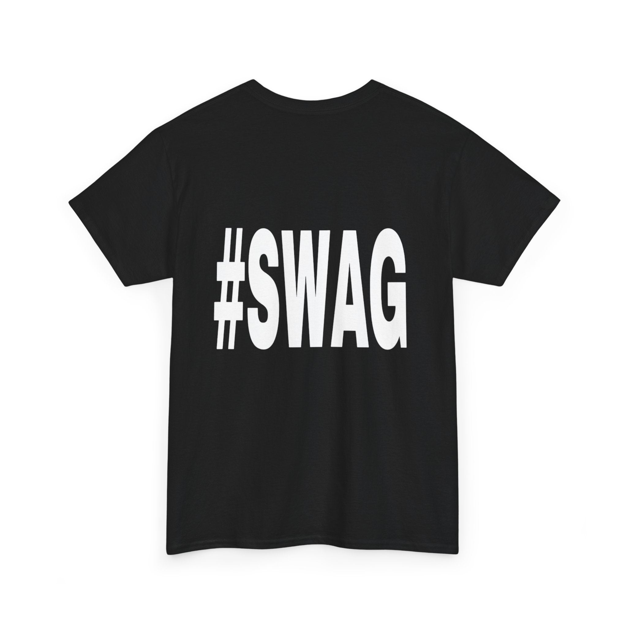 #SWAG T-Shirt – Minimal Front 'Waldorra' Logo, Bold Back #SWAG Graphic Tee